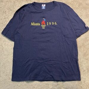 Vintage 1996 Atlanta Olympics Champion Men's XL Embroidered T-Shirt Y2K